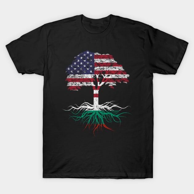 American Grown with Bulgarian Roots USA Flag T-Shirt by Calenda